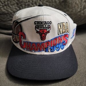 Vintage Chicago Bulls NBA 1996 Champions Logo 7 Snapback Hat